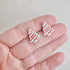 Little Debbie Christmas Tree Snack Cake stud earrings