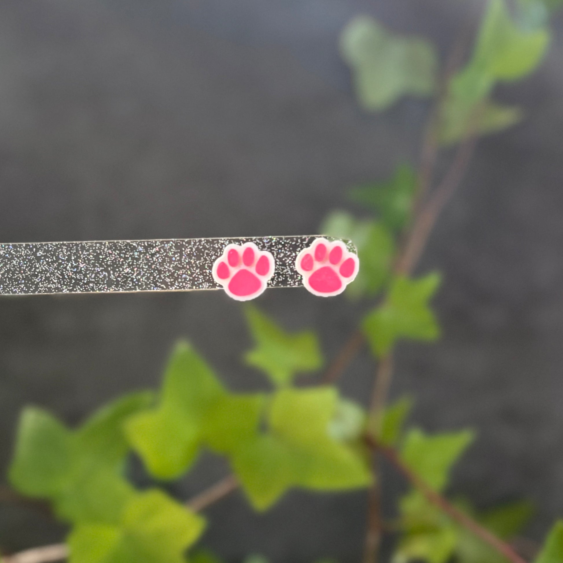 Paw Print Stud Earrings