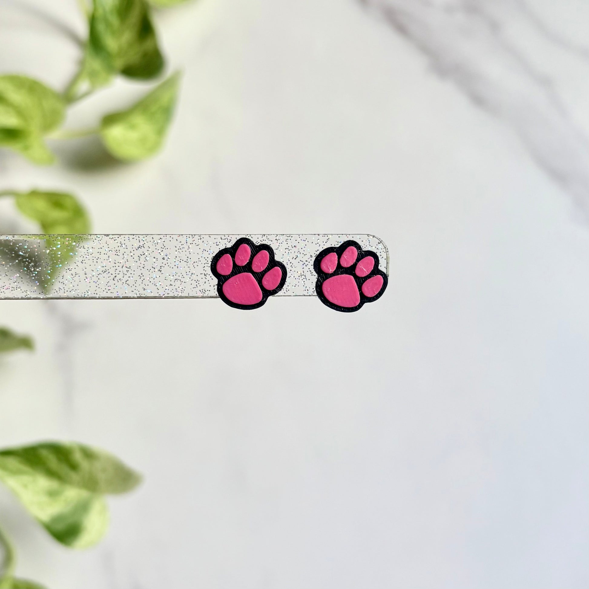 Paw Print Stud Earrings