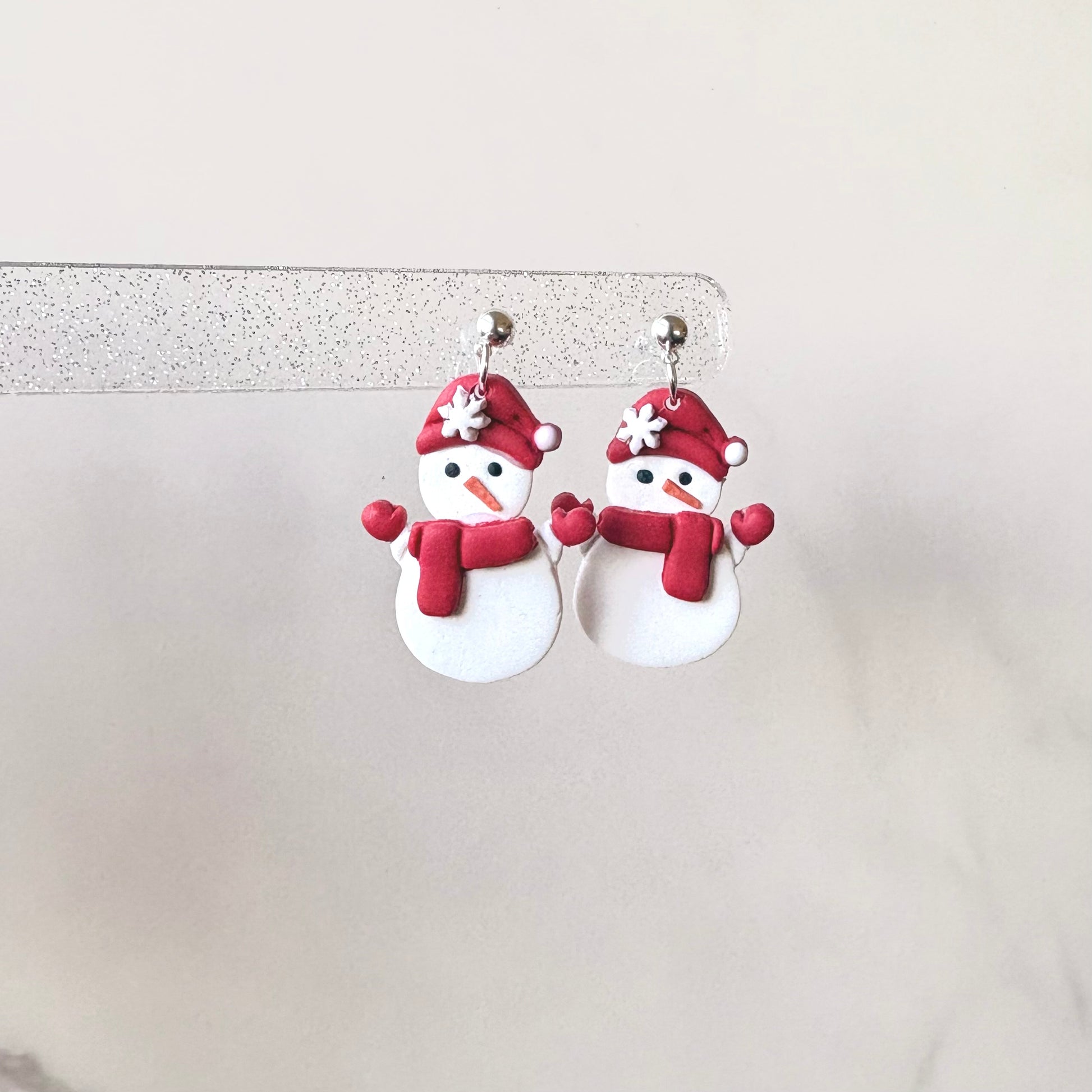 Snowman Drop Earrings