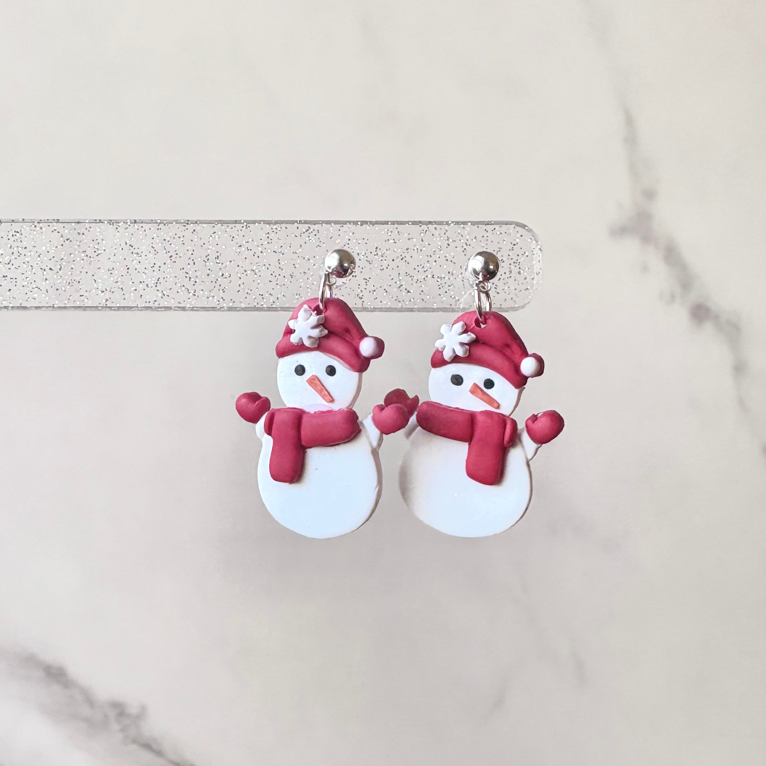 Snowman Drop Earrings
