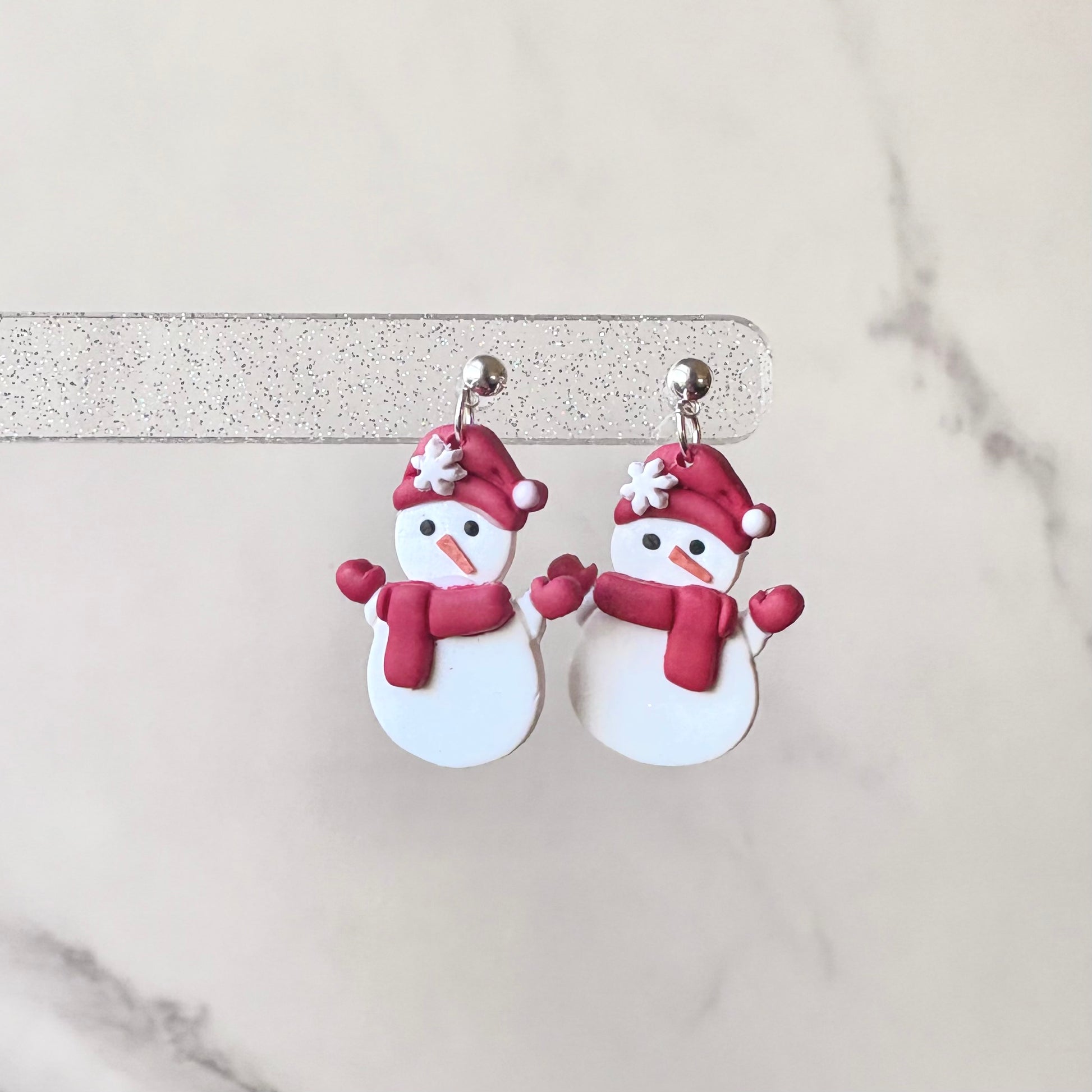 Snowman Drop Earrings