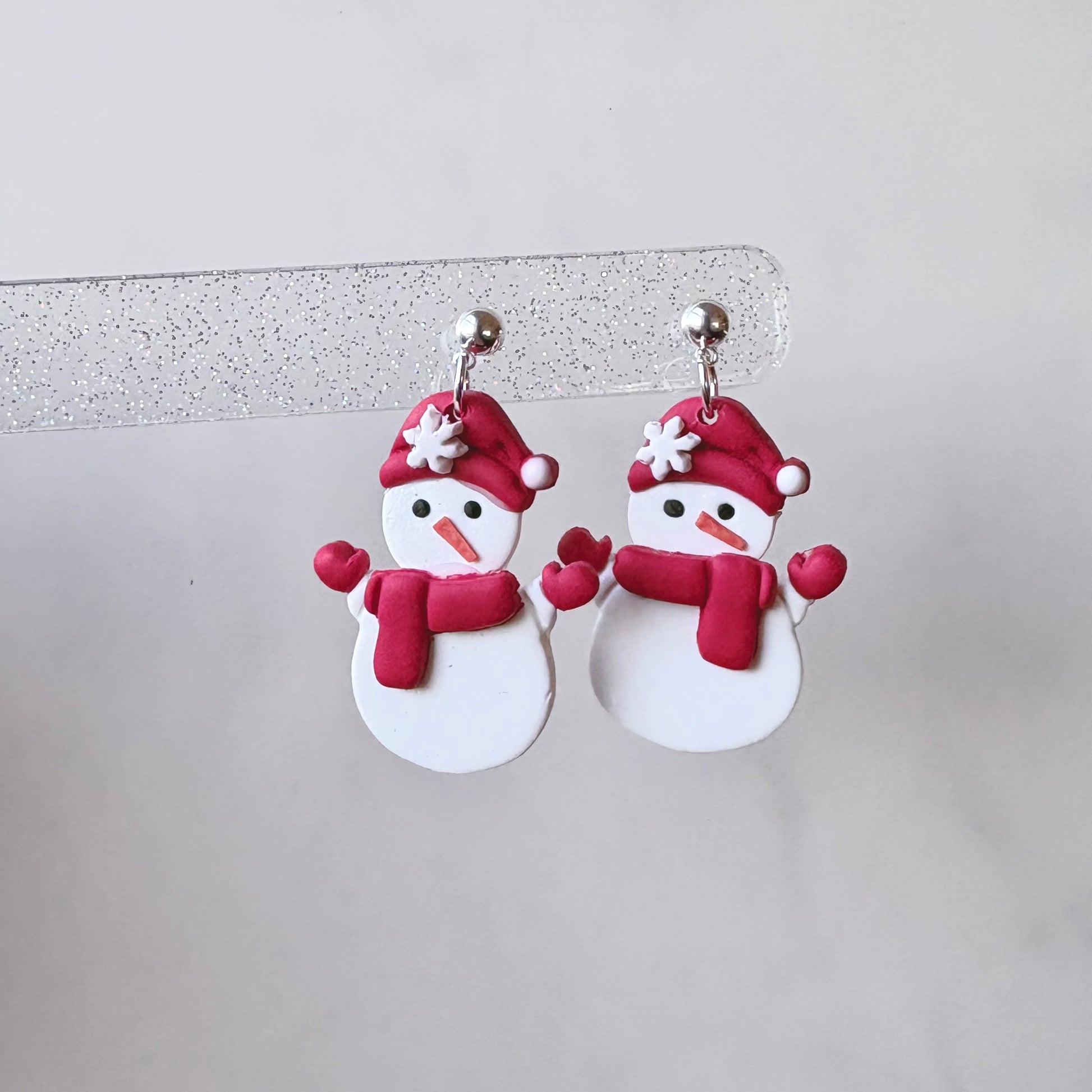 Snowman Drop Earrings