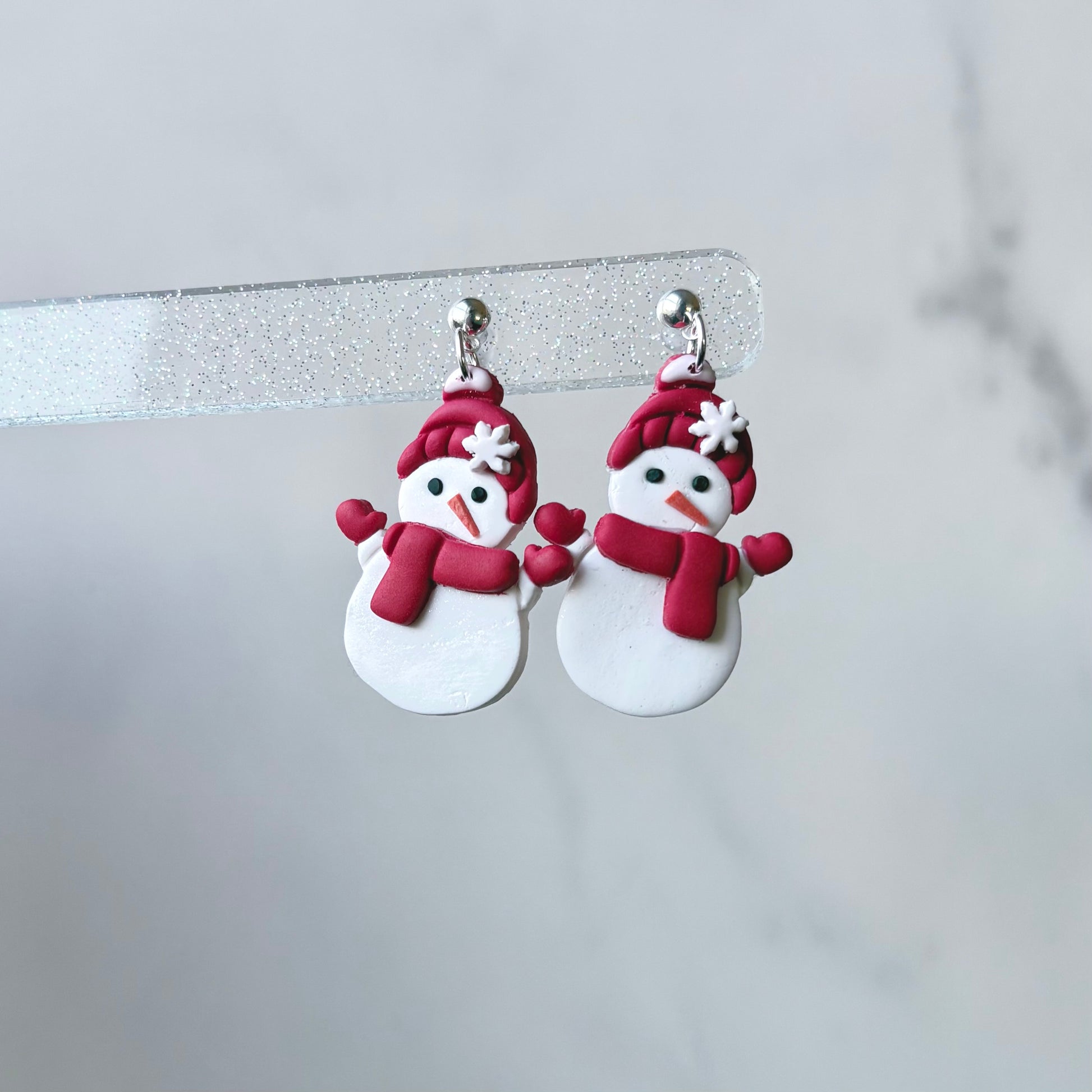 Snowman Drop Earrings