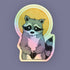 Holographic saint raccoon sticker