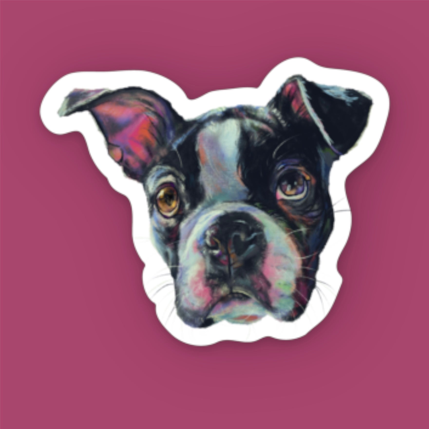 Boston terrier sticker