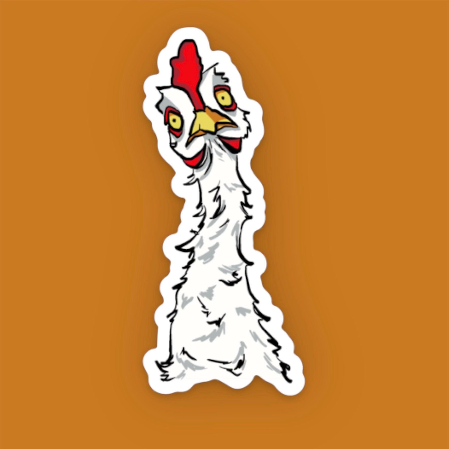 Cartoon chicken sticker