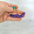Purple Bat dangling earrings