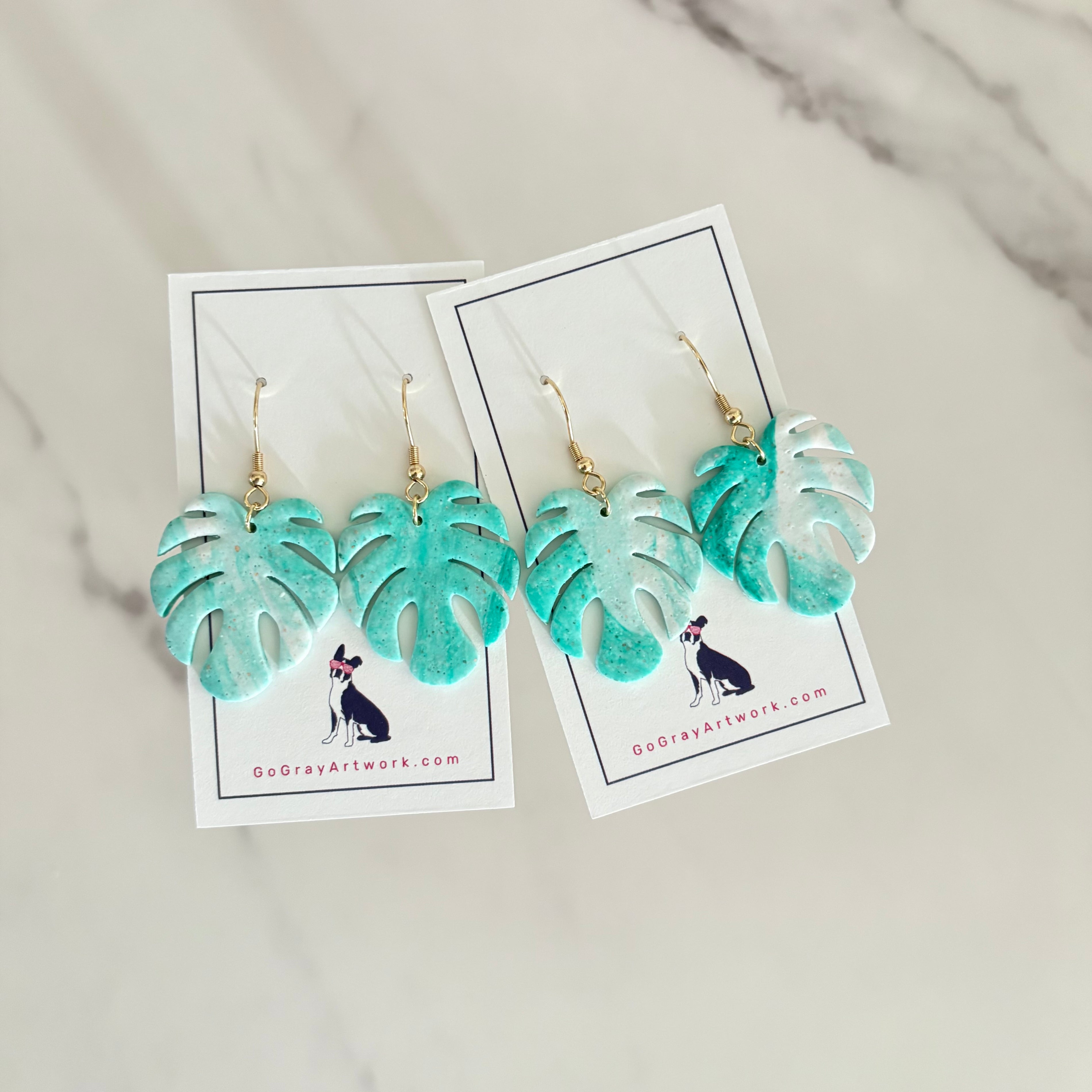Monstera Leaf Earrings