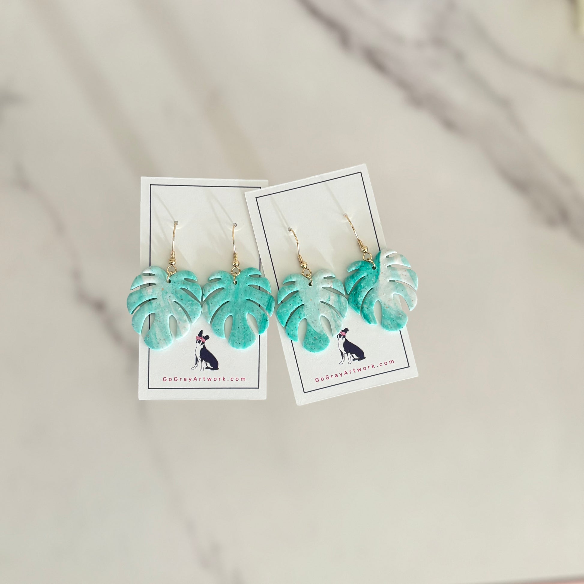 Monstera Leaf Earrings