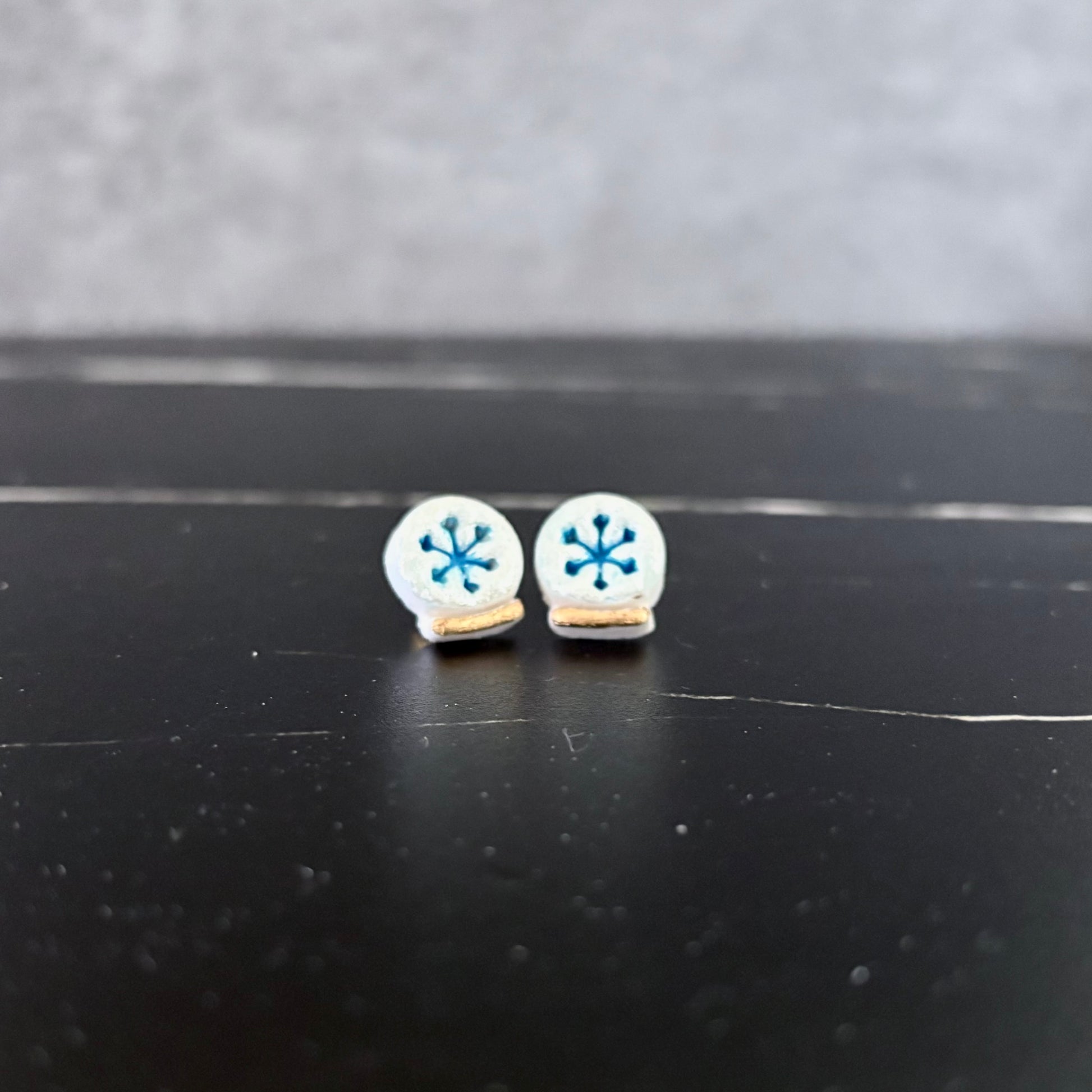 Snow Globe Stud Earrings