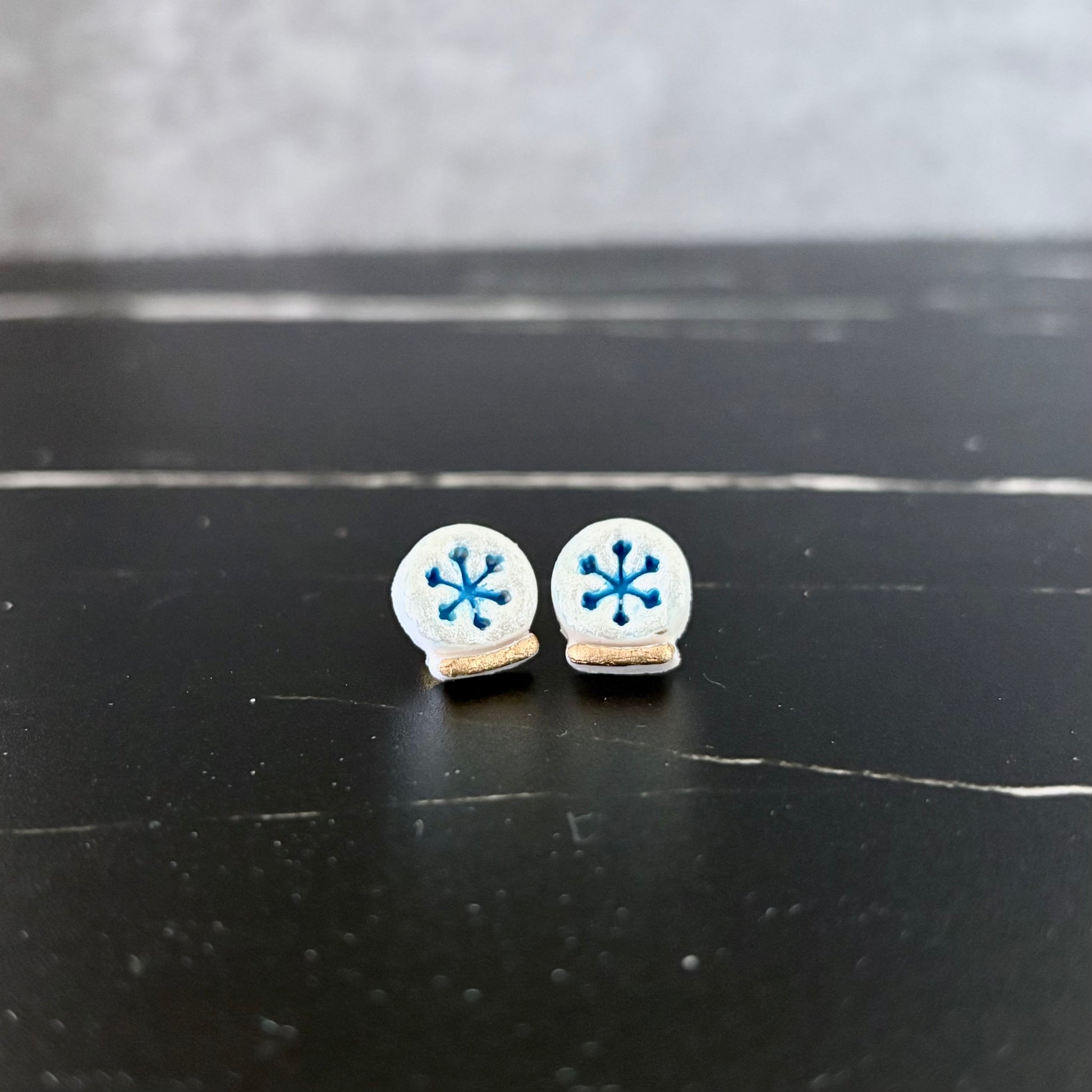 Snow Globe Stud Earrings