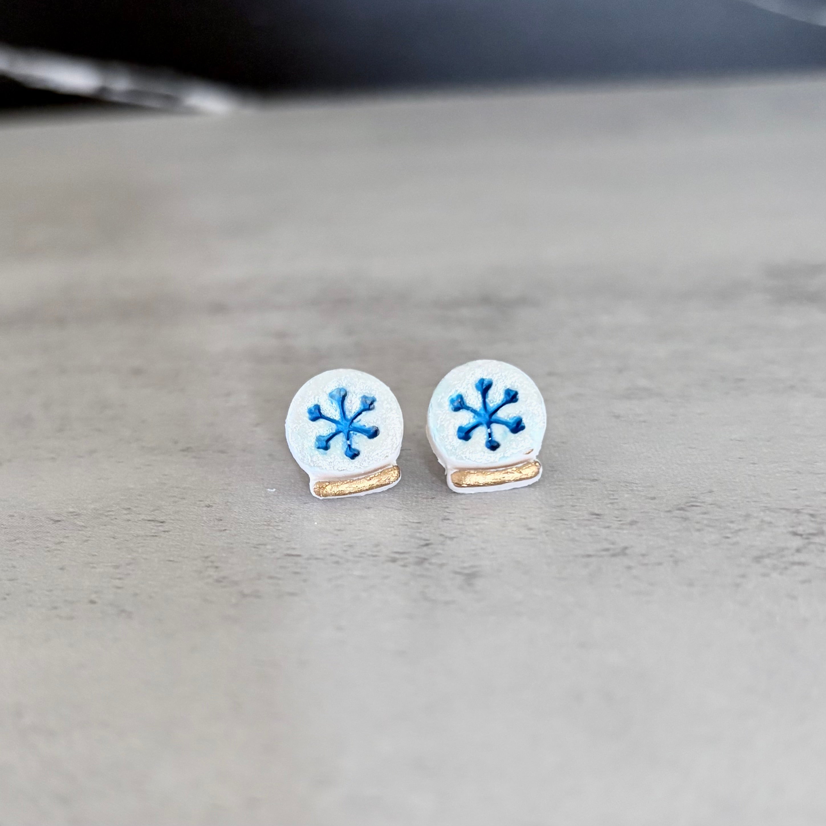 Snow Globe Stud Earrings