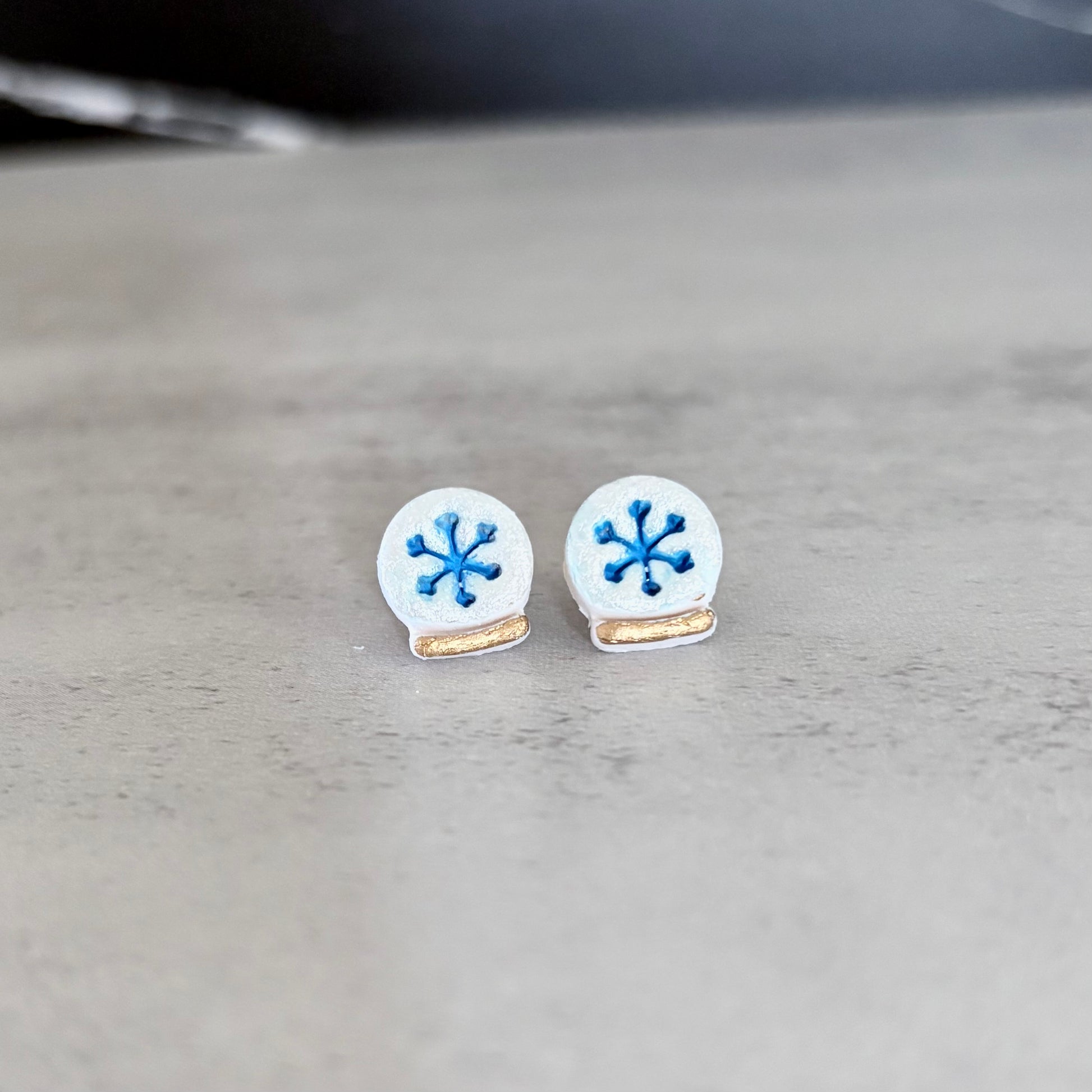Snow Globe Stud Earrings