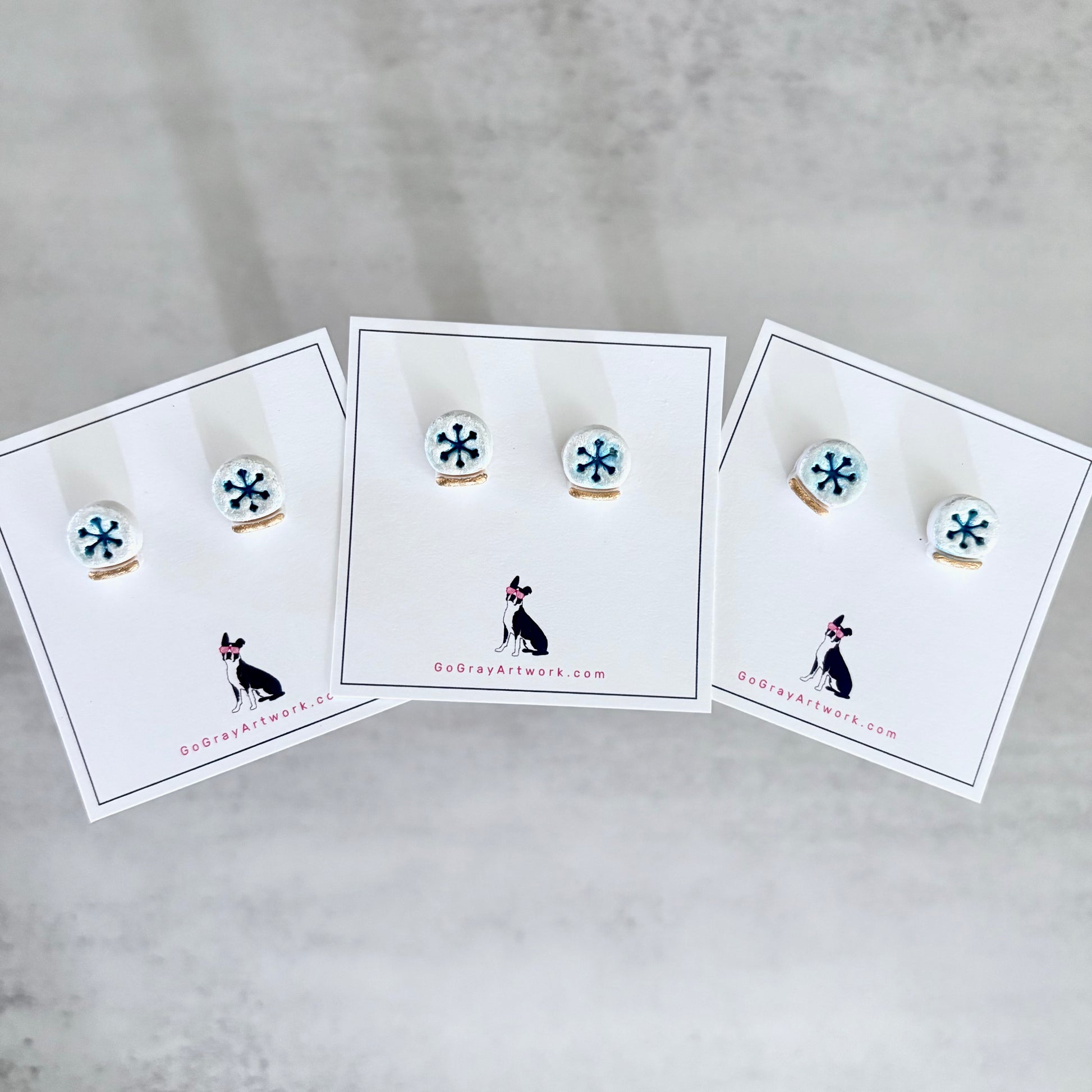 Snow Globe Stud Earrings