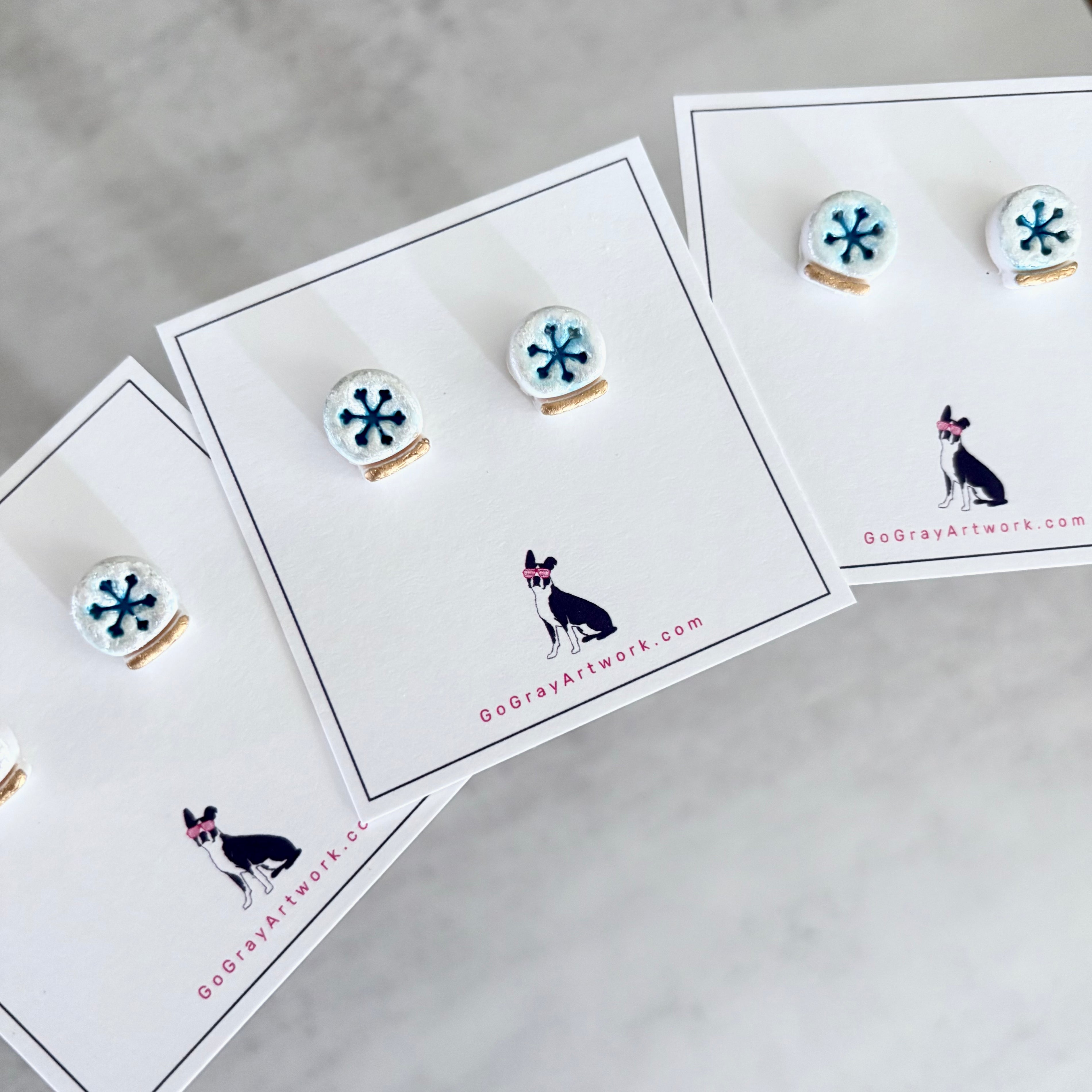 Snow Globe Stud Earrings