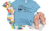 Sage green t-shirt with skull and flowers design and 'Reduce Reuse Recycle' text 