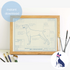 Downloadable Weimaraner dog breed blueprint artwork
