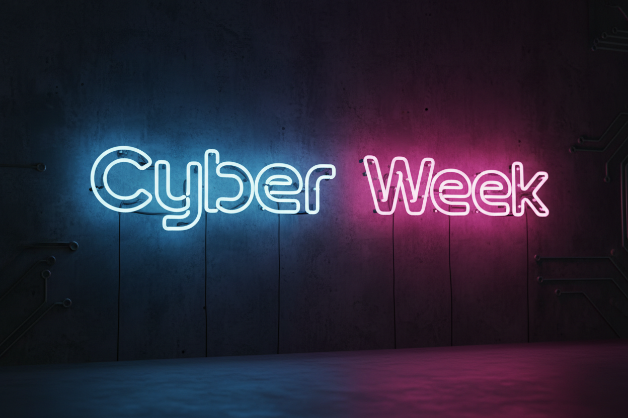 Cyber Week neon sign